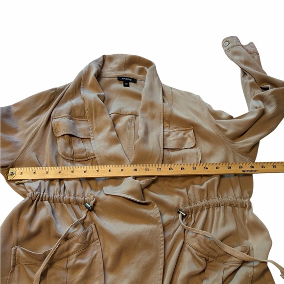 Torrid Drape Front Anorak jacket, utility tie front drawstring -Size 00/10-M/L - Picture 9 of 13